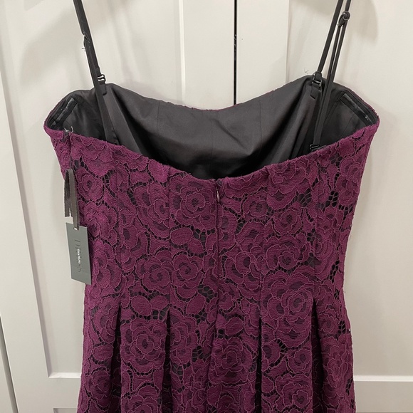 Vera Wang Dress Womens 14 Purple Lace Fit Flare Special Occasion Prom Party - Picture 8 of 16